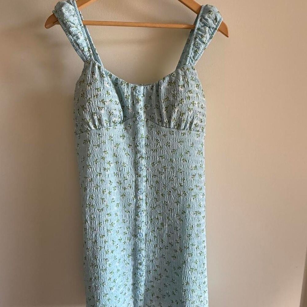 Baby blue floral sundress